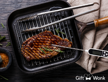 A digital meat thermometer to get the perfect steak