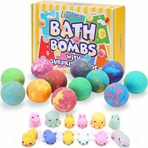 round and colorful magic bath bomb fizzies are cute Christmas gift ideas for kids
