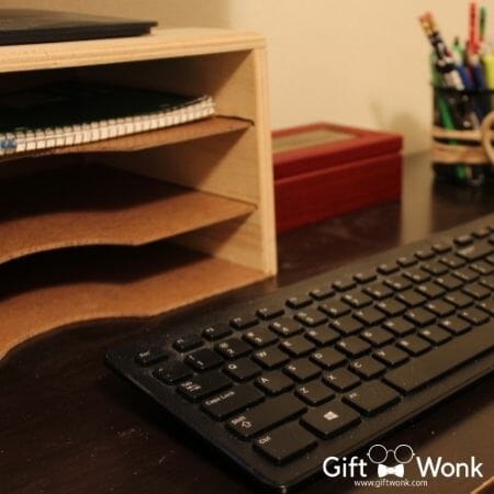 Practical Christmas Gift Ideas for Coworkers  - Wooden Desktop Organizer